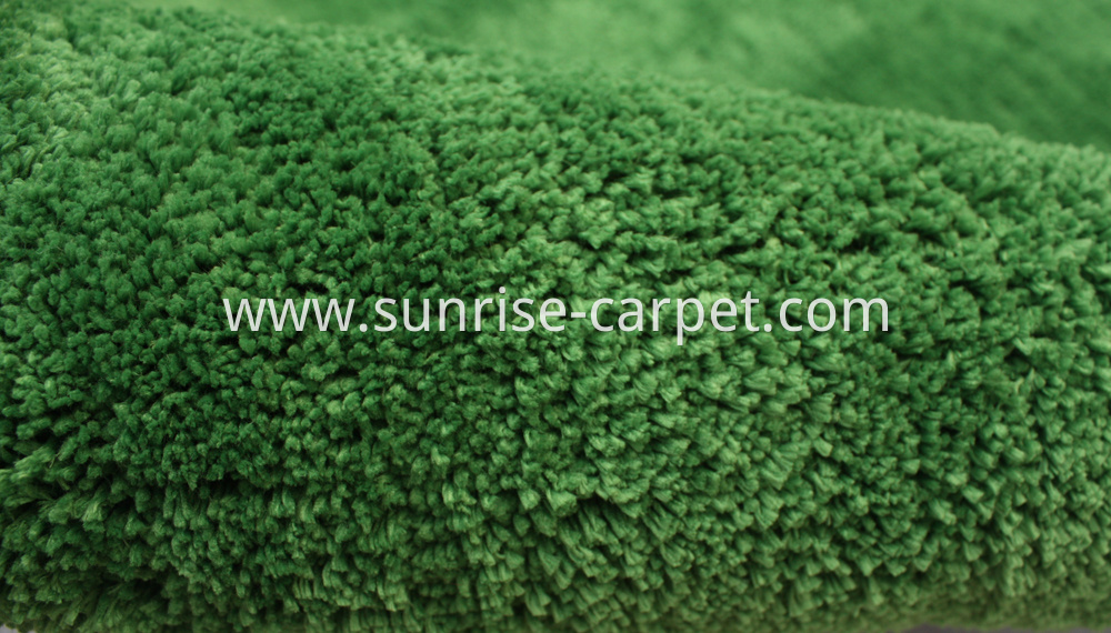 Microfiber Soft Shaggy With Solid Color Green